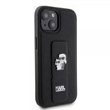 Karl Lagerfeld iPhone 15 Deksel Grip Stand Function Svart