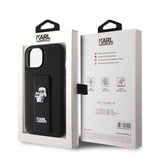 Karl Lagerfeld iPhone 15 Deksel Grip Stand Function Svart