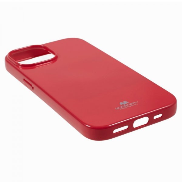 Mercury iPhone 15 Deksel Jelly Glitter Magenta