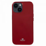 Mercury iPhone 15 Deksel Jelly Glitter Rød
