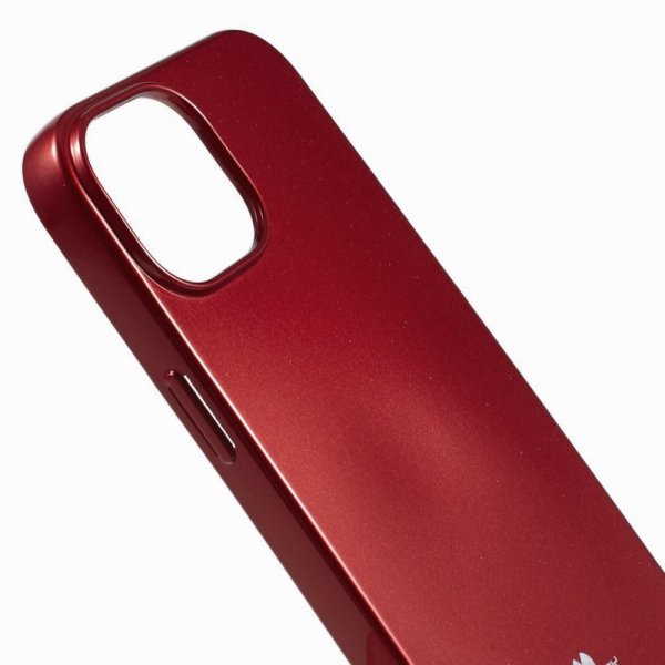 Mercury iPhone 15 Deksel Jelly Glitter Rød