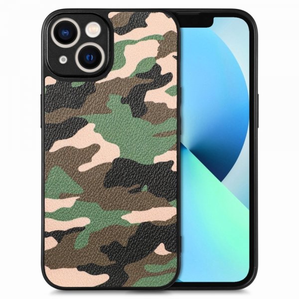 iPhone 15 Deksel Kamuflasje Grønn