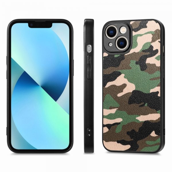 iPhone 15 Deksel Kamuflasje Grønn
