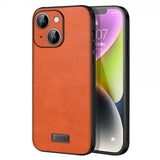 Sulada iPhone 15 Deksel Skinntekstur Oransje