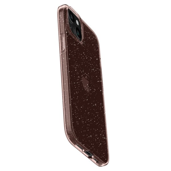 Spigen iPhone 15 Deksel Liquid Crystal Glitter Rose Quartz
