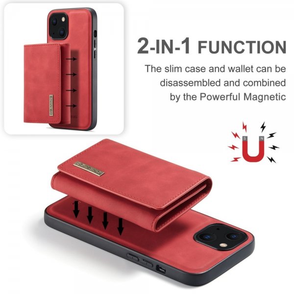 Dg.Ming iPhone 15 Deksel M1 Series Avtakbart Kortholder Rød