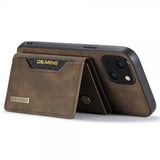Dg.Ming iPhone 15 Deksel M2 Series Avtakbart Kortholder Kaffe