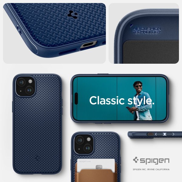 Spigen iPhone 15 Deksel Mag Armor MagFit Navy Blue