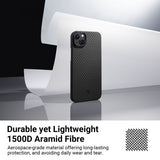 Pitaka iPhone 15 Deksel MagEZ Case 4 Black/Grey Twill
