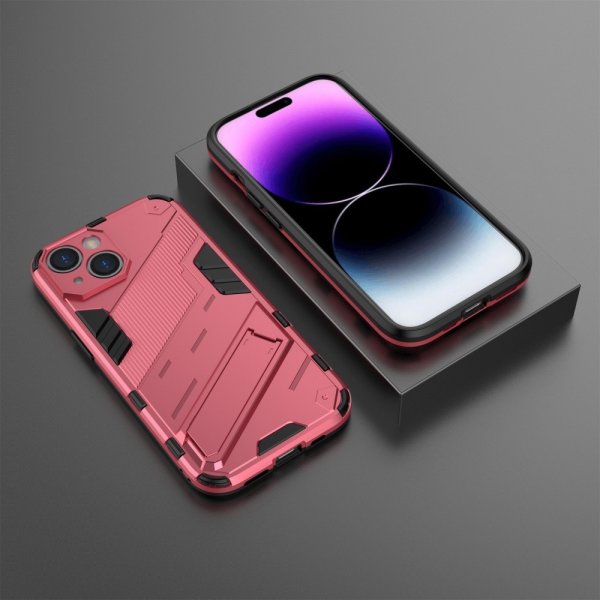 iPhone 15 Deksel med Stativ Magenta