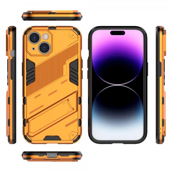 iPhone 15 Deksel med Stativ Oransje