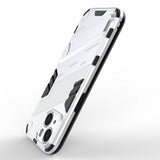 iPhone 15 Deksel med Stativ Hvit