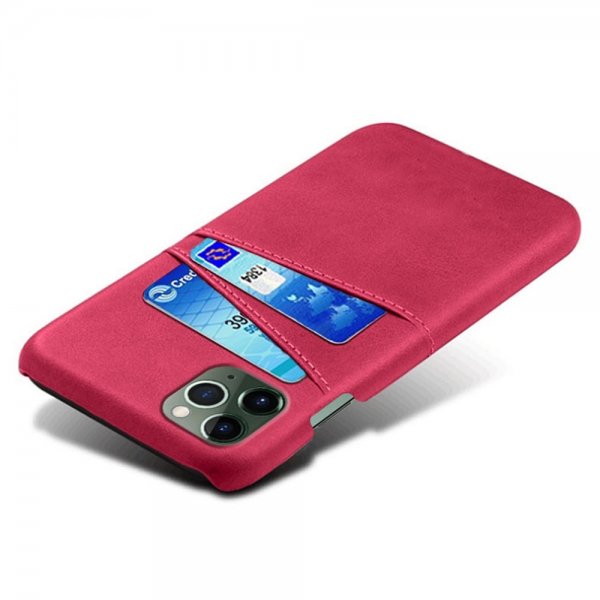 iPhone 15 Deksel med To Kortlommer Magenta