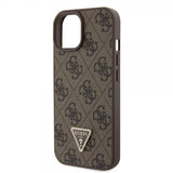 Guess iPhone 15 Deksel Metal Logo Strass Crossbody Strap Brun