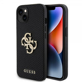 Guess iPhone 15 Deksel Perforated Glitter Svart
