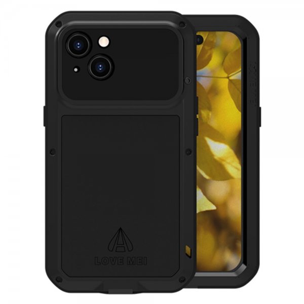 Love Mei iPhone 15 Deksel Powerful Case Svart