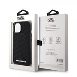 Karl Lagerfeld iPhone 15 Deksel Quilted K Pattern Svart