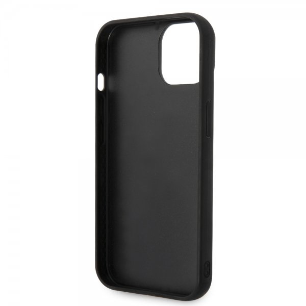 Karl Lagerfeld iPhone 15 Deksel Quilted Nylon Puffy Case Logo Plate Svart