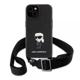Karl Lagerfeld iPhone 15 Deksel Saffiano Crossbody Svart