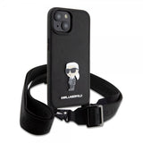 Karl Lagerfeld iPhone 15 Deksel Saffiano Crossbody Svart