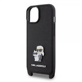 Karl Lagerfeld iPhone 15 Deksel Saffiano Karl & Choupette Crossbody Svart
