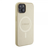 Guess iPhone 15 Deksel Saffiano MagSafe Beige