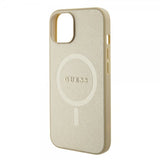 Guess iPhone 15 Deksel Saffiano MagSafe Beige