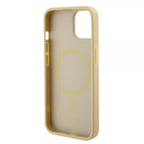 Guess iPhone 15 Deksel Saffiano MagSafe Beige