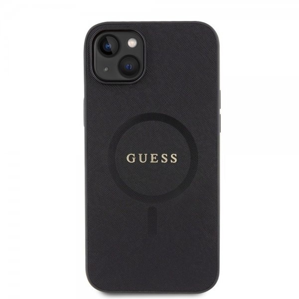 Guess iPhone 15 Deksel Saffiano MagSafe Svart