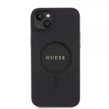 Guess iPhone 15 Deksel Saffiano MagSafe Svart