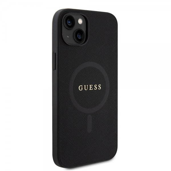 Guess iPhone 15 Deksel Saffiano MagSafe Svart