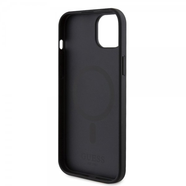 Guess iPhone 15 Deksel Saffiano MagSafe Svart