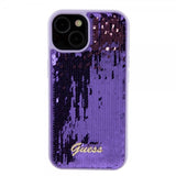 Guess iPhone 15 Deksel Sequin Lilla