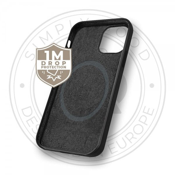 Xqisit iPhone 15 Deksel Silicone Case MagSafe Svart