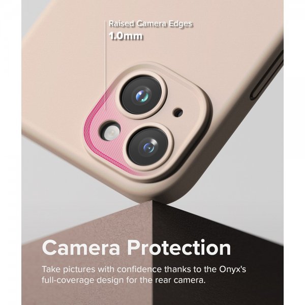 Ringke iPhone 15 Deksel Silicone Magnetic Pink Sand
