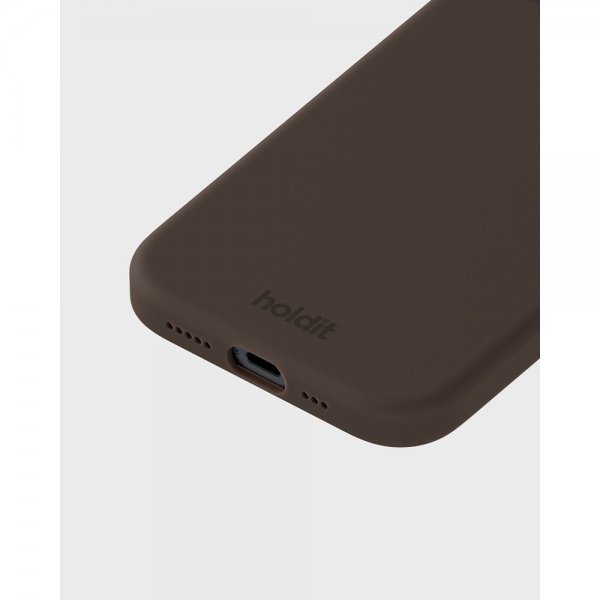 holdit iPhone 15 Deksel Silikon Chocolate