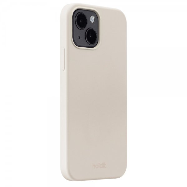 holdit iPhone 15 Deksel Silikon Light Beige