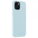 holdit iPhone 15 Deksel Silikon Mineral Blue