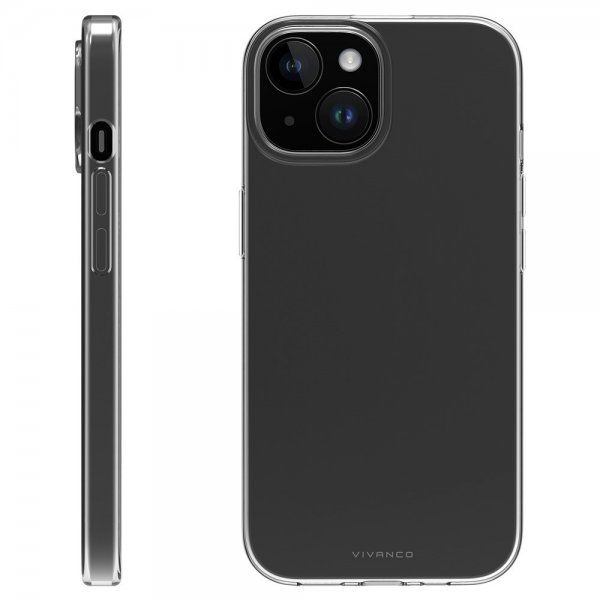 Vivanco iPhone 15 Deksel Slim TPU Transparent