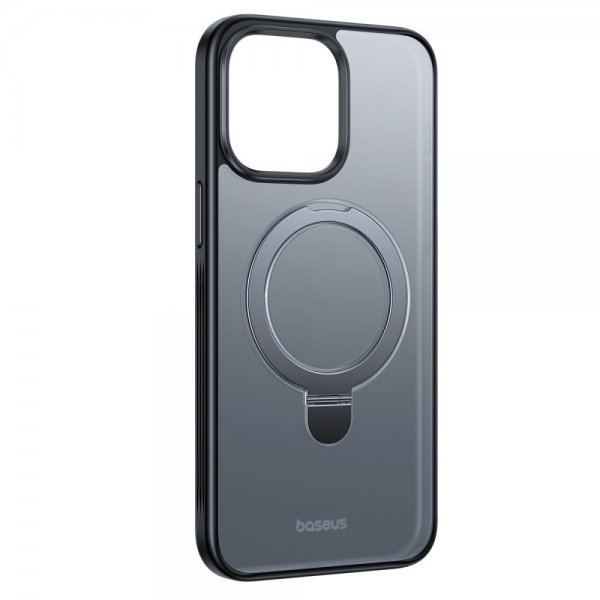 Baseus iPhone 15 Deksel Smart Ring Series MagSafe Svart