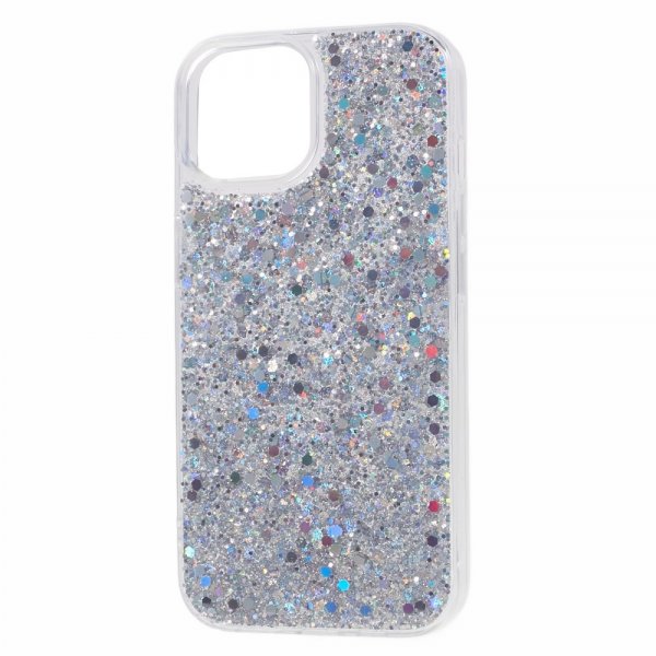 Nordic Covers iPhone 15 Deksel Sparkle Series Stardust Silver