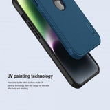 Nillkin iPhone 15 Deksel Super Frosted Shield Pro Logo Hole Blå