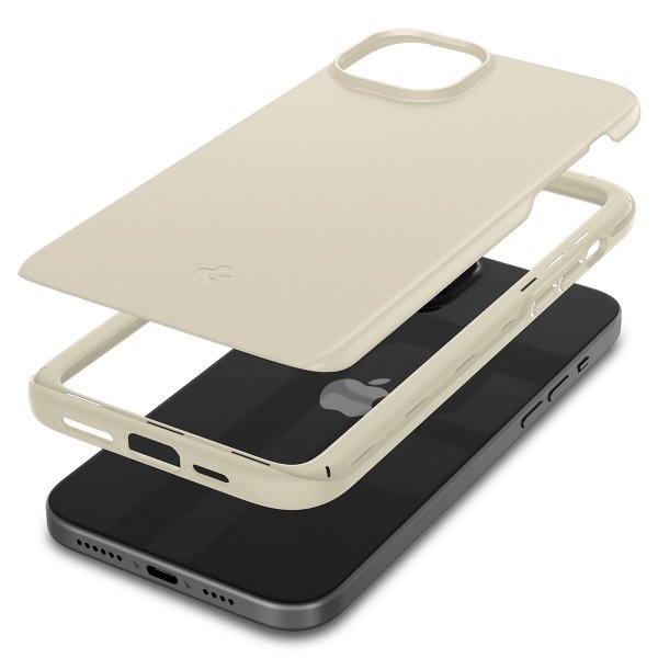 Spigen iPhone 15 Deksel Thin Fit Mute Beige