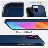 Spigen iPhone 15 Deksel Thin Fit Navy Blue