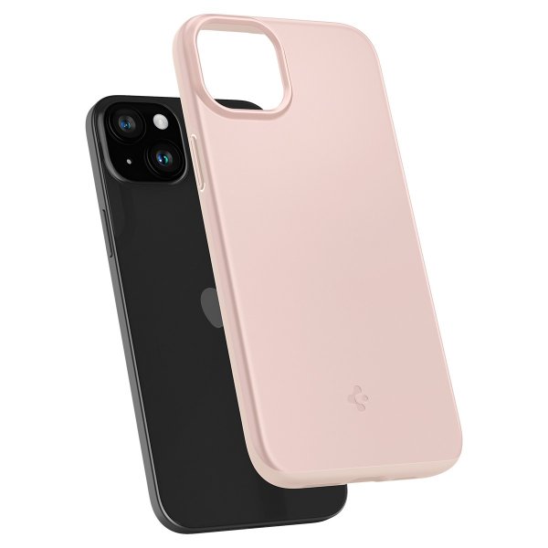 Spigen iPhone 15 Deksel Thin Fit Pink Sand