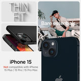 Spigen iPhone 15 Deksel Thin Fit Svart