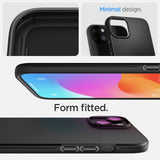Spigen iPhone 15 Deksel Thin Fit Svart