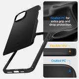 Spigen iPhone 15 Deksel Thin Fit Svart