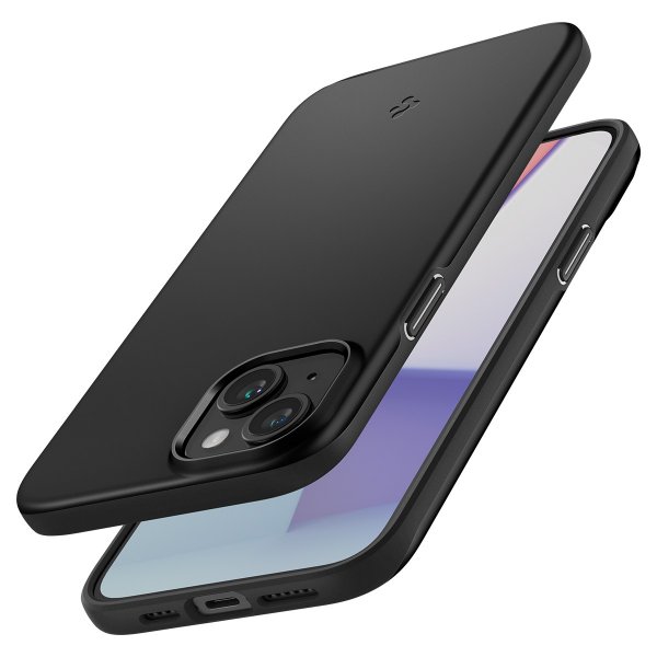Spigen iPhone 15 Deksel Thin Fit Svart