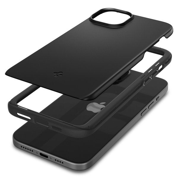Spigen iPhone 15 Deksel Thin Fit Svart